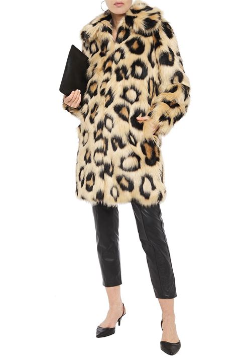 michael kors leopard faux fur coat|michael kors leopard puffer jacket.